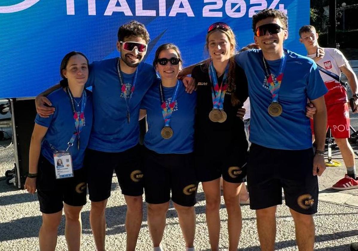 Seis medallas para el Leitariegos en los Campeonatos del Mundo de alpino en línea