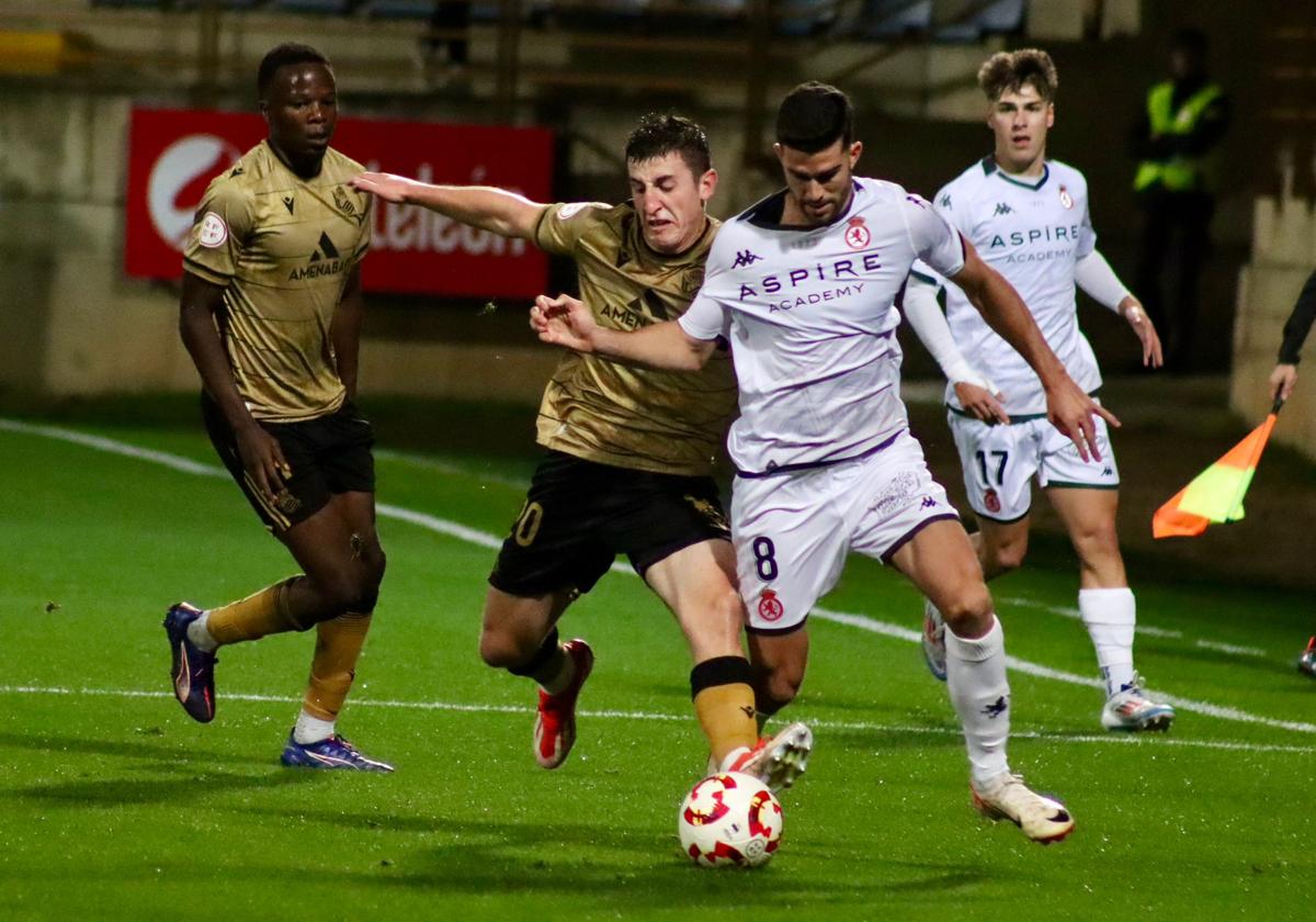 Barri, en el partido ante la Real Sociedad B.