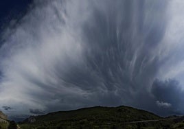 Nubes en la provincia de León.