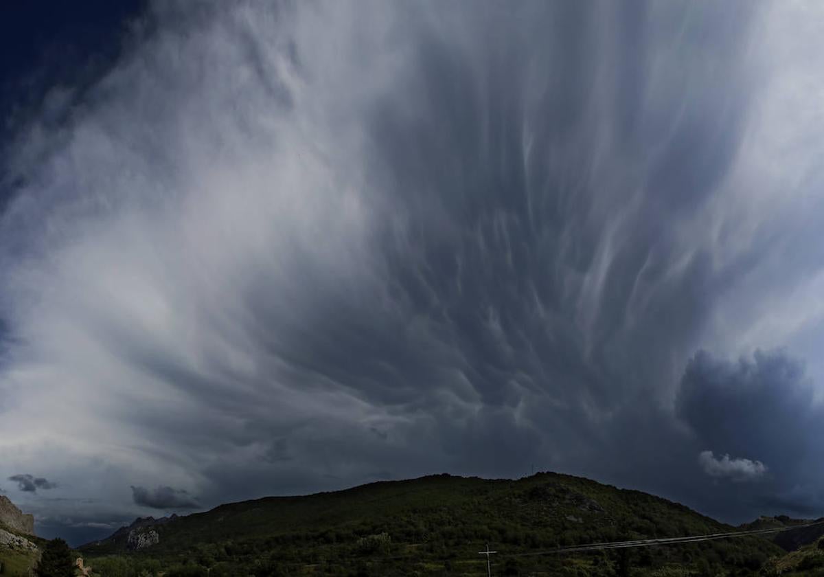 Nubes en la provincia de León.