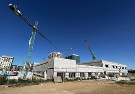 Obra del nuevo Conservatorio de Música de León.