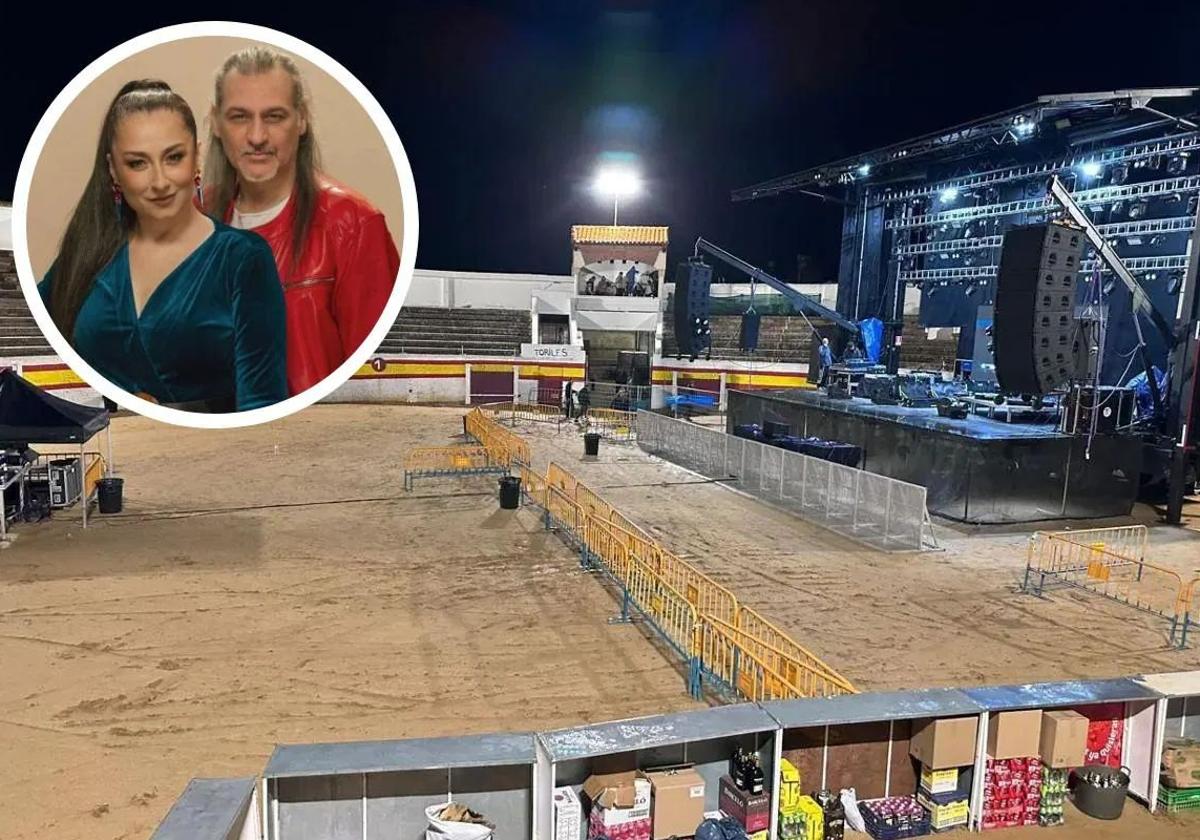 Imagen de la Plaza de Toros de Sahagún el día del concierto.