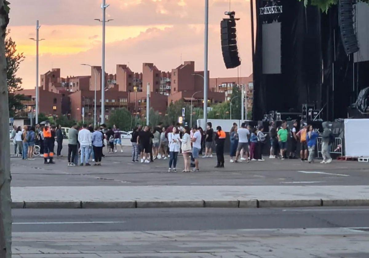 Momentos antes de la cancelación del concierto de La Pegatina en junio.