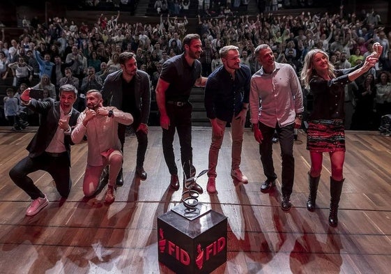 Tercera jornada del FID con el equipo español de K4 de piragüismo.