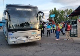 Imagen de una movilización anterior del sector del transporte de viajeros.