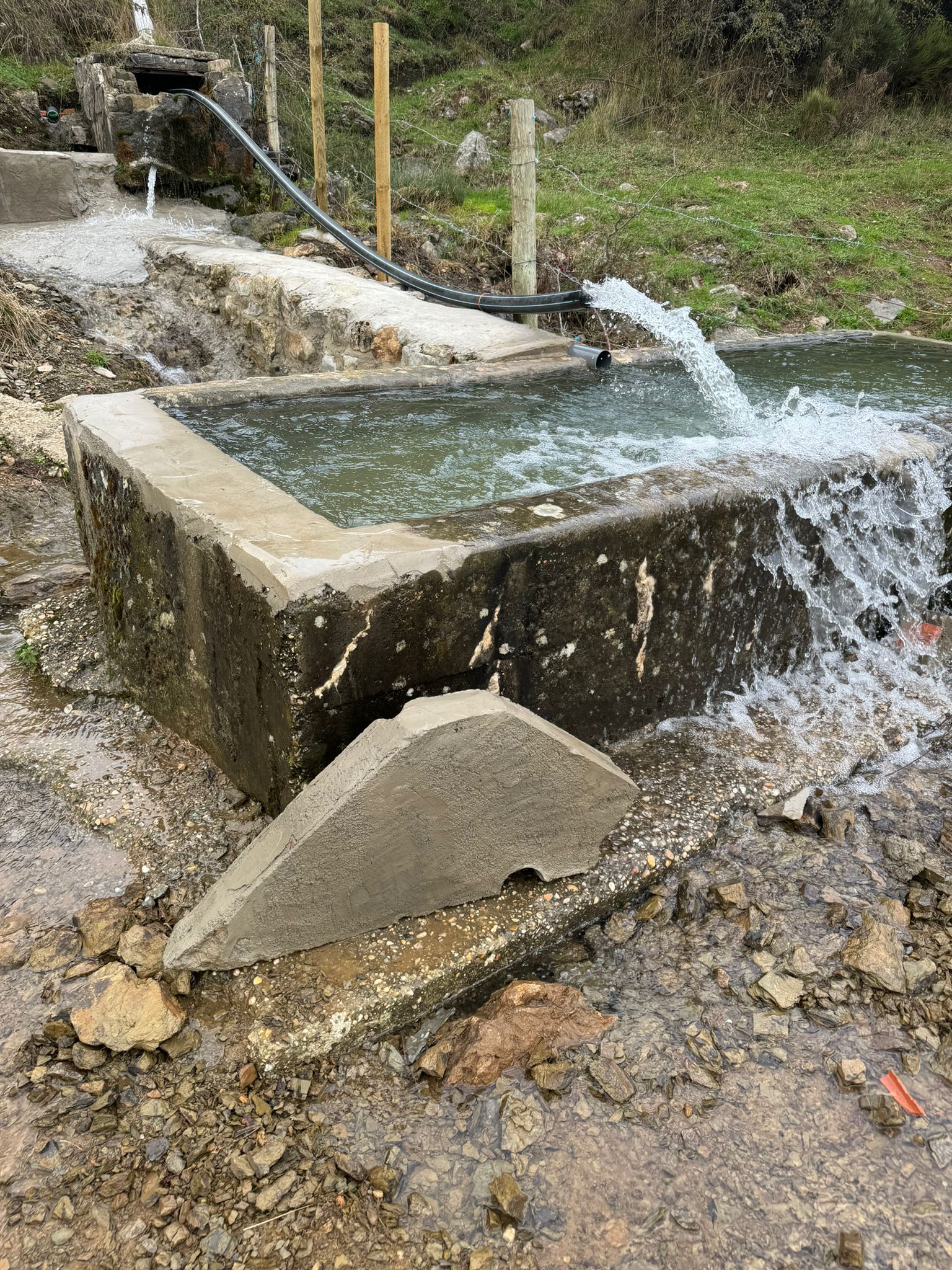 Imagen principal - Imagenes de los desperfectos ocasionados.