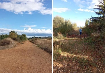 La vía verde del Tren de Aviación despega en Valverde y se estrella en Santovenia