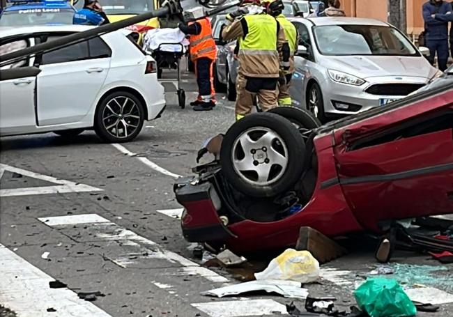 Accidente en el barrio de Pinilla.