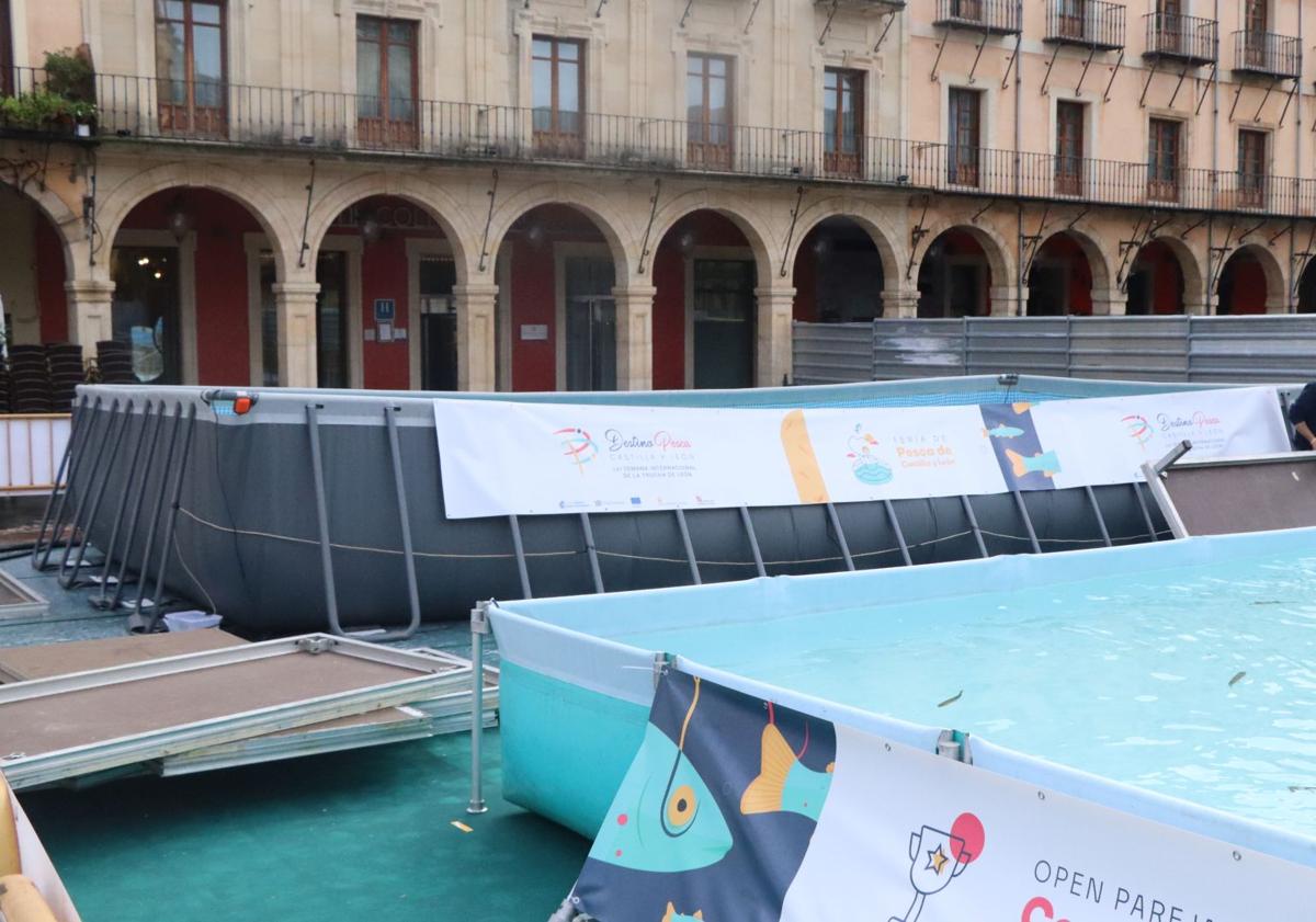 Imagen principal - Imágenes de las piscinas ubicadas en la Plaza Mayor.