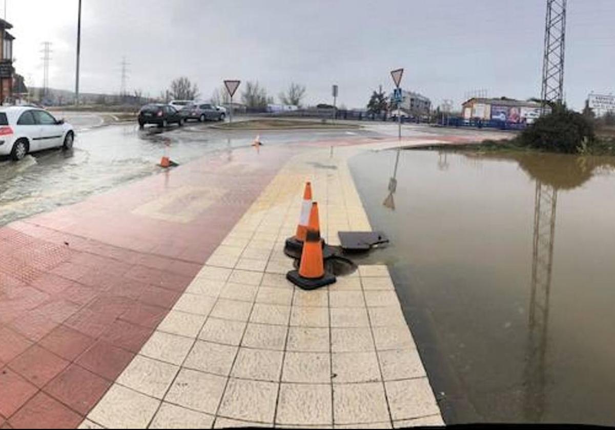 Inundaciones en el alfoz de León debido a las precipitaciones.