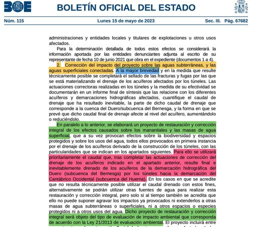 Extracto del BOE del 15 de mayo de 2023.