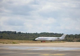 Salida de un vuelo del Aeropuerto de León en 2017.