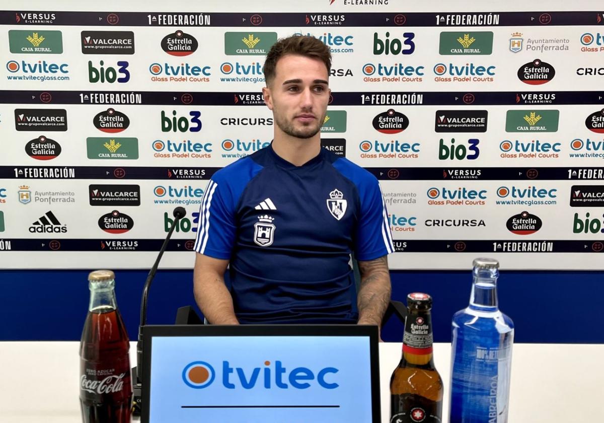 Thomas Carrique, en la sala de prensa de El Toralín.