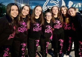 Las gimnastas del Ritmo que viajan a Guimaraes.