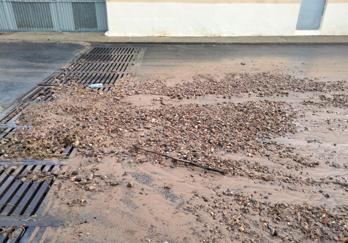 Zona de Algadefe donde se acumula el agua ante las lluvias.