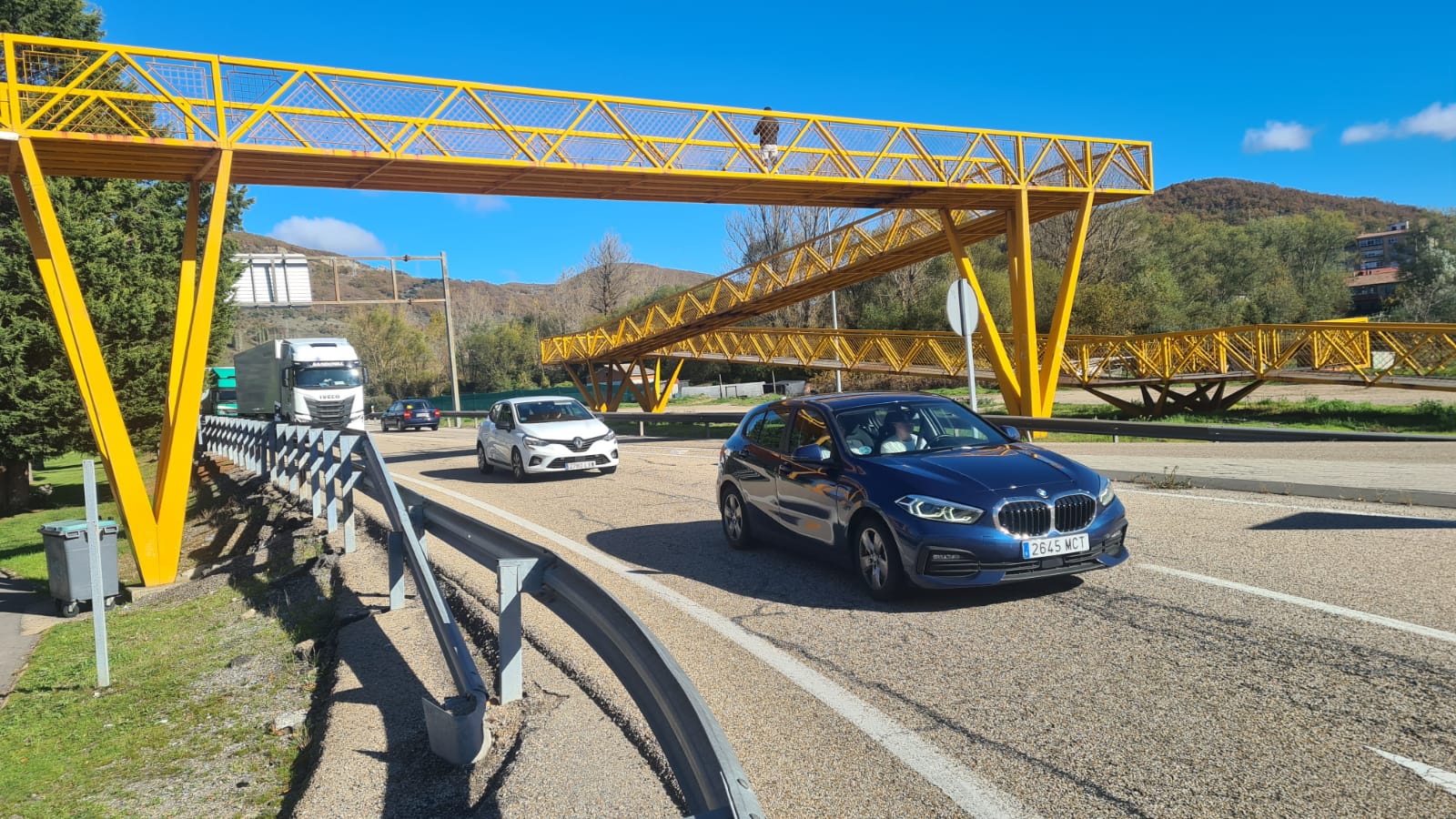 Tráfico en el puerto de Pajares tras el desprendimiento de la AP-66