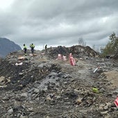 Primera voladura en el argayo de la AP-66 con 775 kilos de explosivos