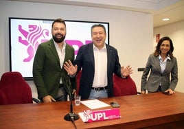 Rueda de prensa en la sede de UPL.