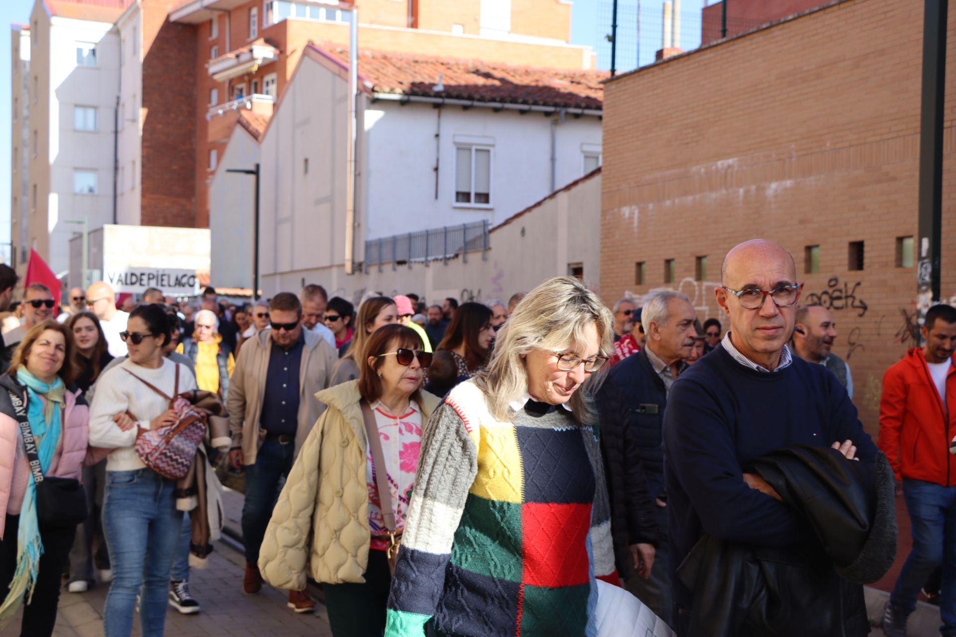 Manifestación por el futuro de Feve en León