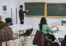 Clase de inglés para adultos.