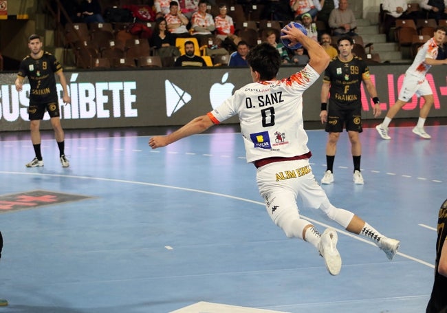 Darío Sanz, en una acción del choque ante Granollers