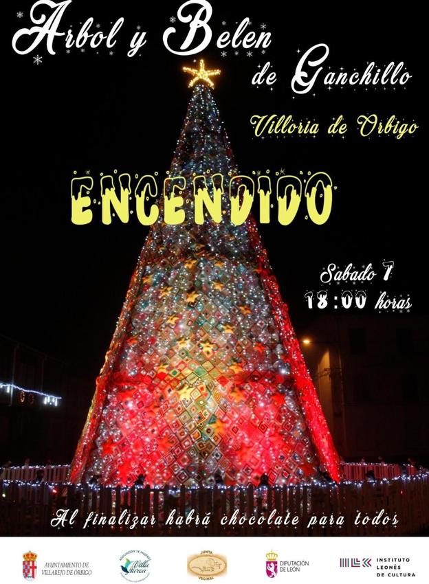 Cartel encendido luces en Villoria