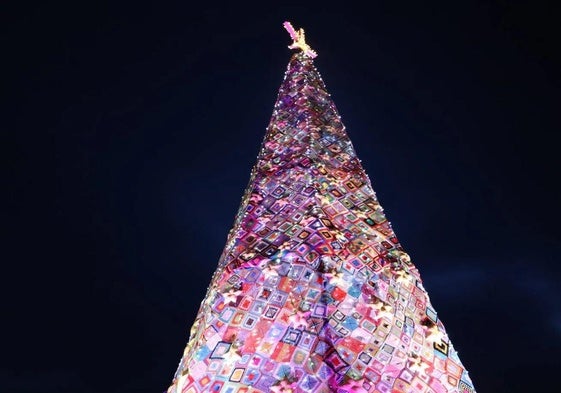 Árbol de Villoría de Órbigo en las navidades pasadas