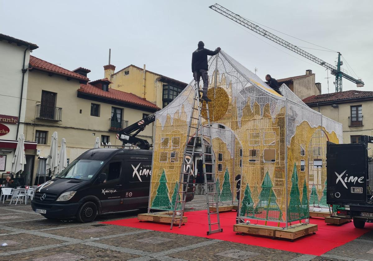 Imagen de la casa de luces instalada en San Marcelo.