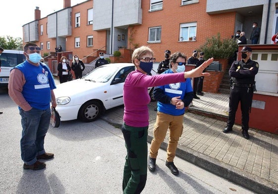 Un desahucio en el barrio ponferradino de Compostilla en el año 2021.