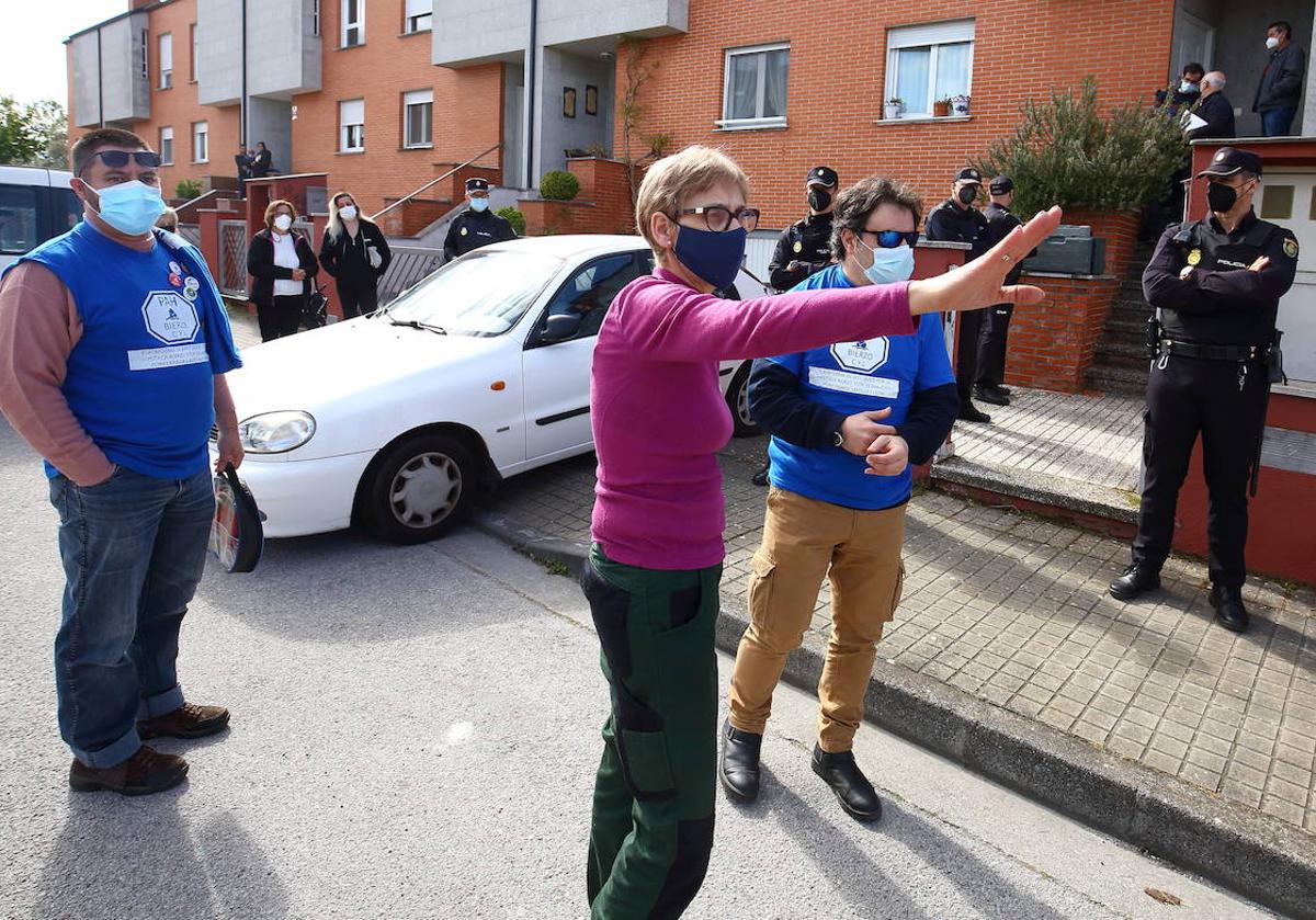 Un desahucio en el barrio ponferradino de Compostilla en el año 2021.