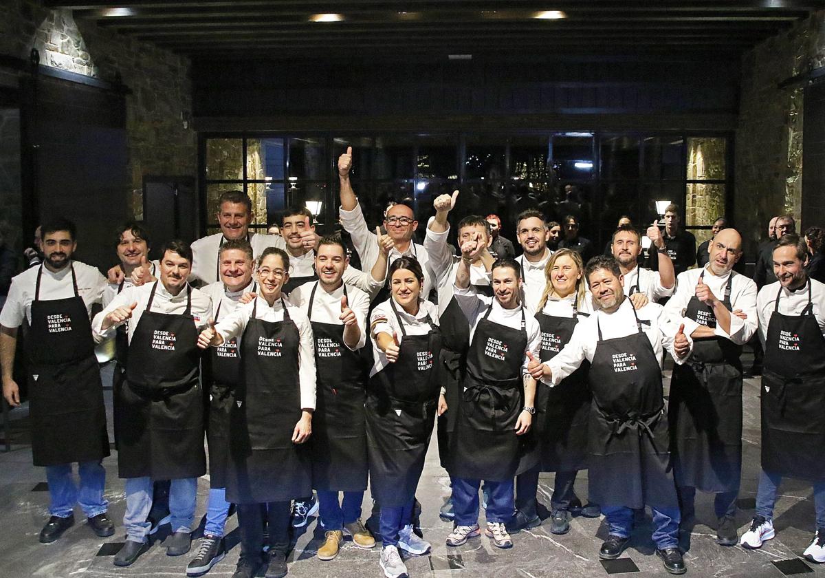 Los chefs con estrella Michelin de Castilla y León en la cena solidaria.