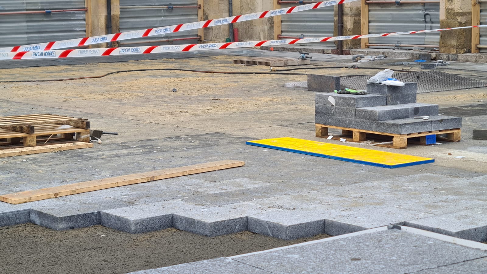 Obras en la Plaza Mayor de León