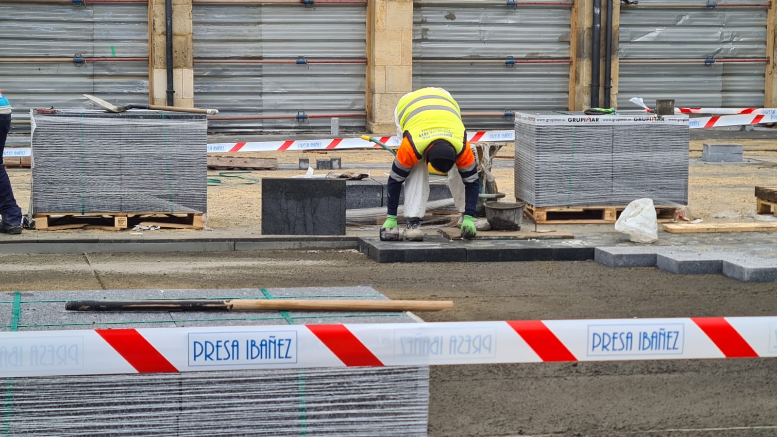 Obras en la Plaza Mayor de León