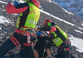 Rescate del joven leonés en Picos de Europa.