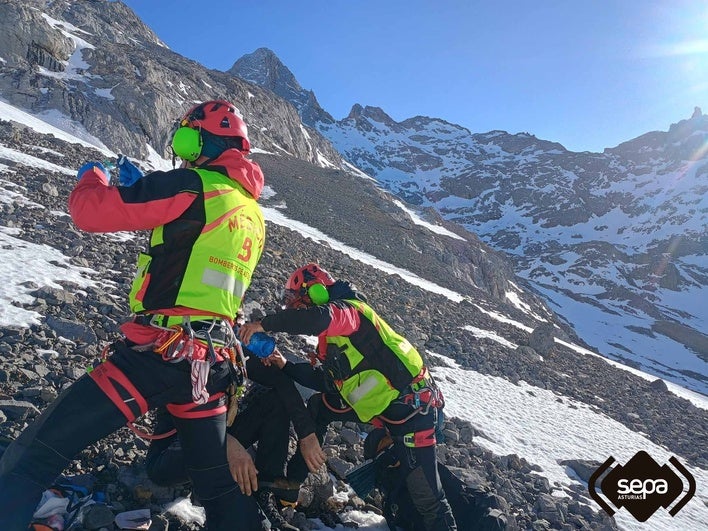 Rescate del montañero leonés perdido en Picos de Europa.