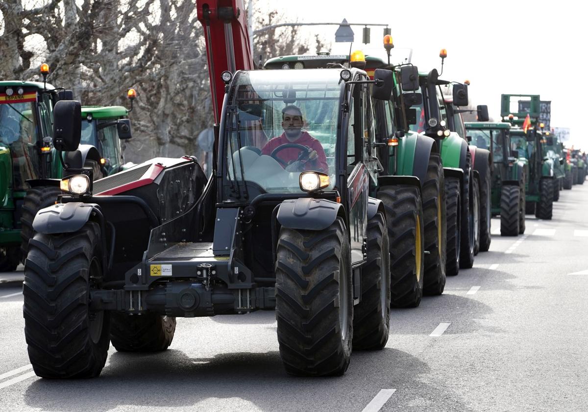 Movilización agricultora en León.