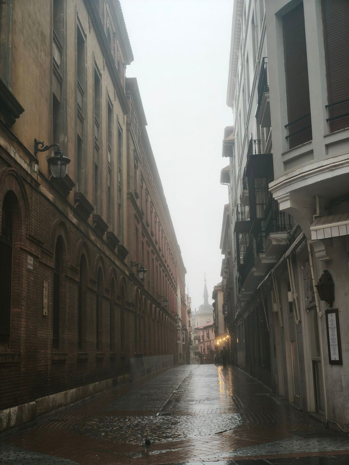 Niebla en el centro de León