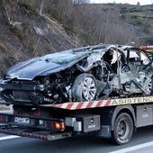 Cinco heridos tras un accidente en la zona del argayo de la autopista León-Asturias