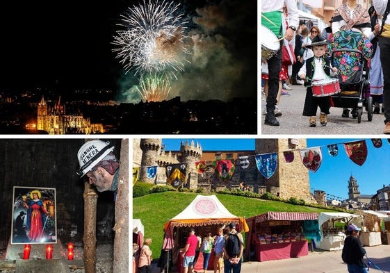 Diferentes festividades locales en la provincia de León.