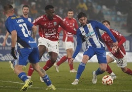 Álex Mula, en un partido con la Deportiva.