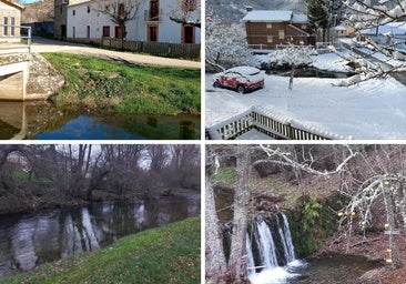 El omañés que se baña en el río en todas las estaciones: «Prefiero esto a la ducha»