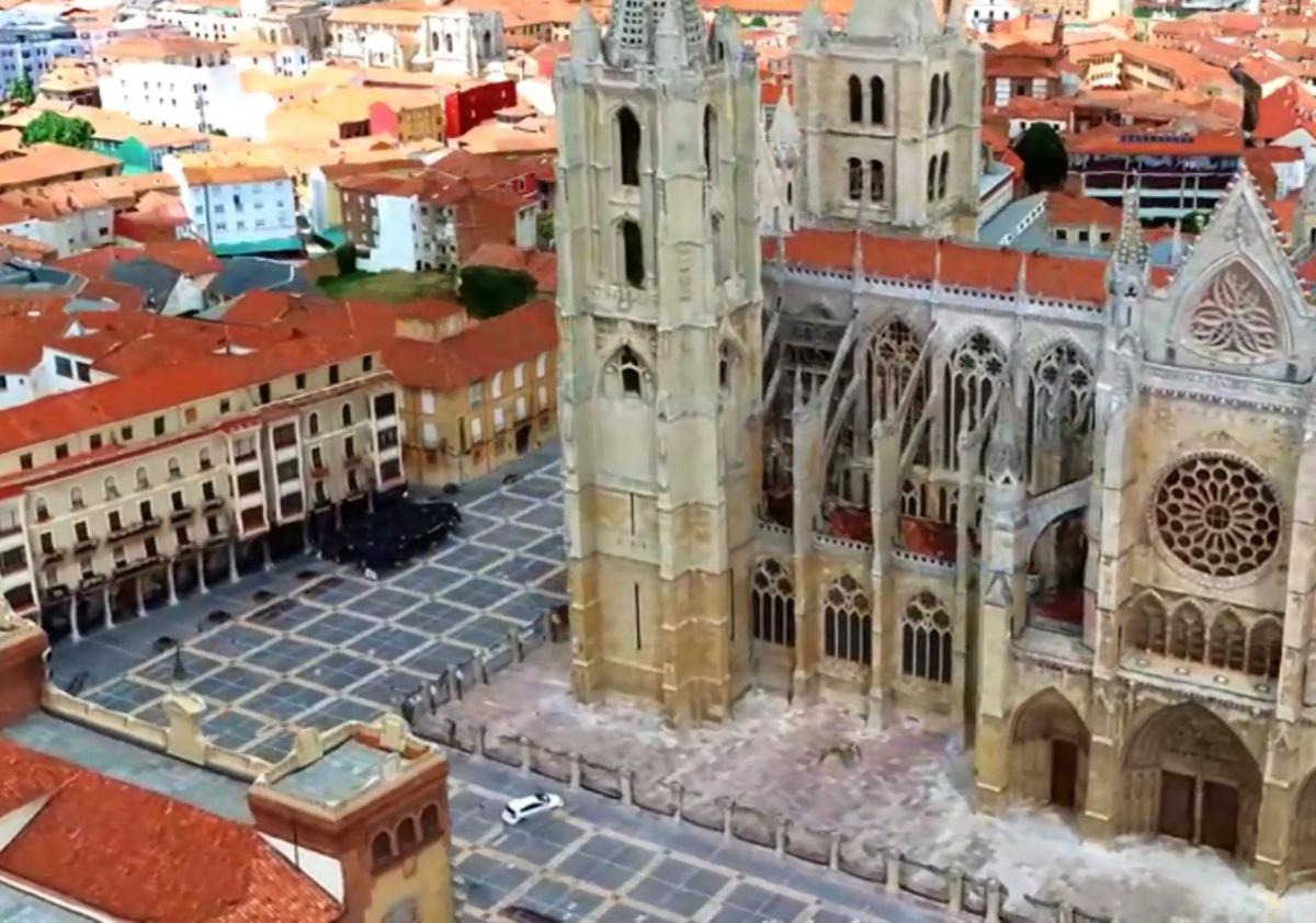 Imagen secundaria 1 - Cien vuelos de dron para crear un gemelo digital de libre acceso del casco histórico de León