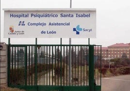 Acceso al Hospital Psiquiátrico Santa Isabel de León.