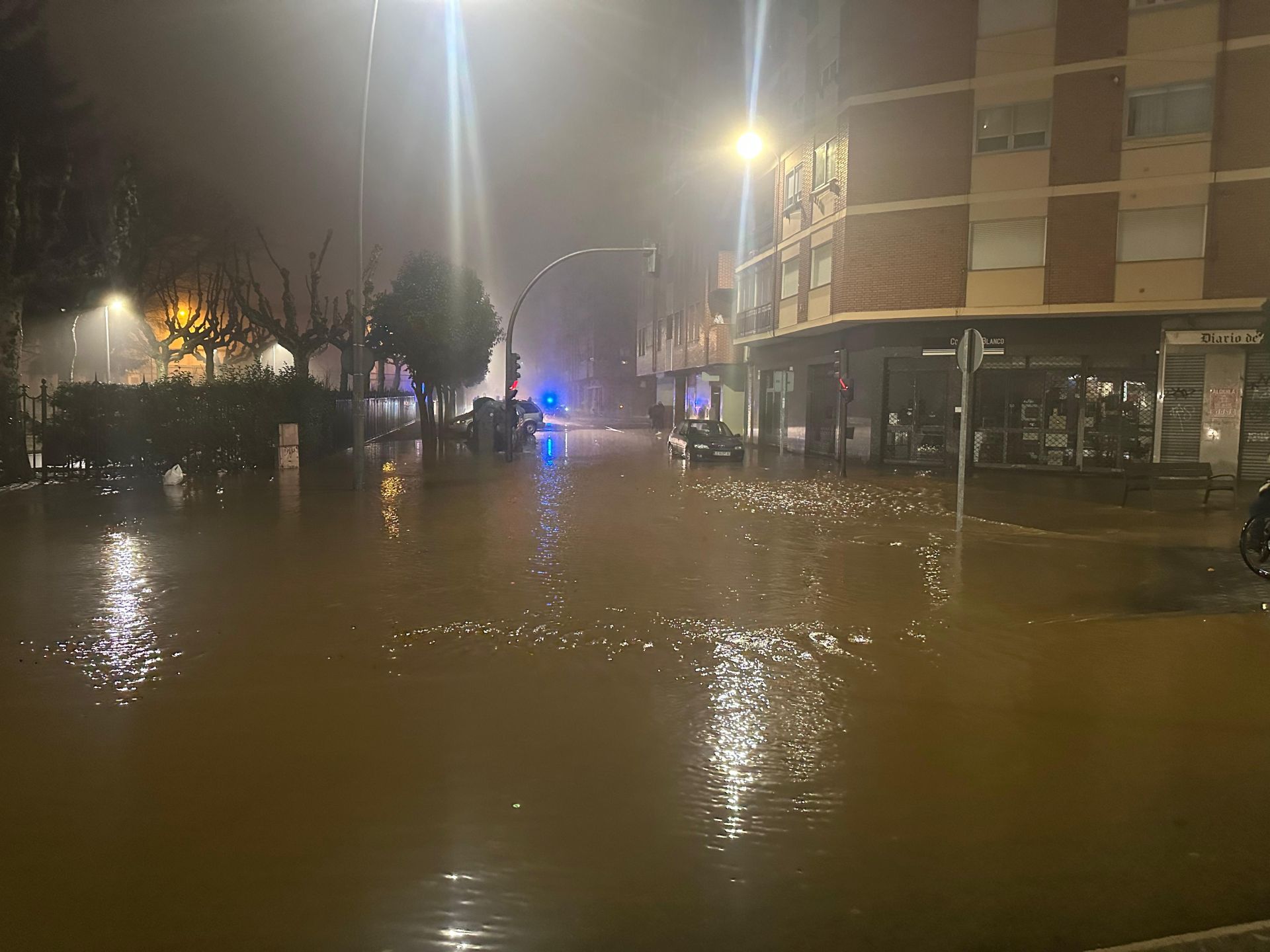 Zona inundada en Fernández Ladreda.