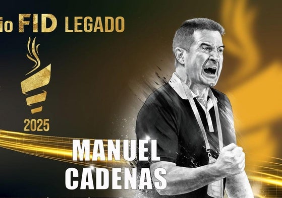 Cartel anunciador del premio a Manolo Cadenas.