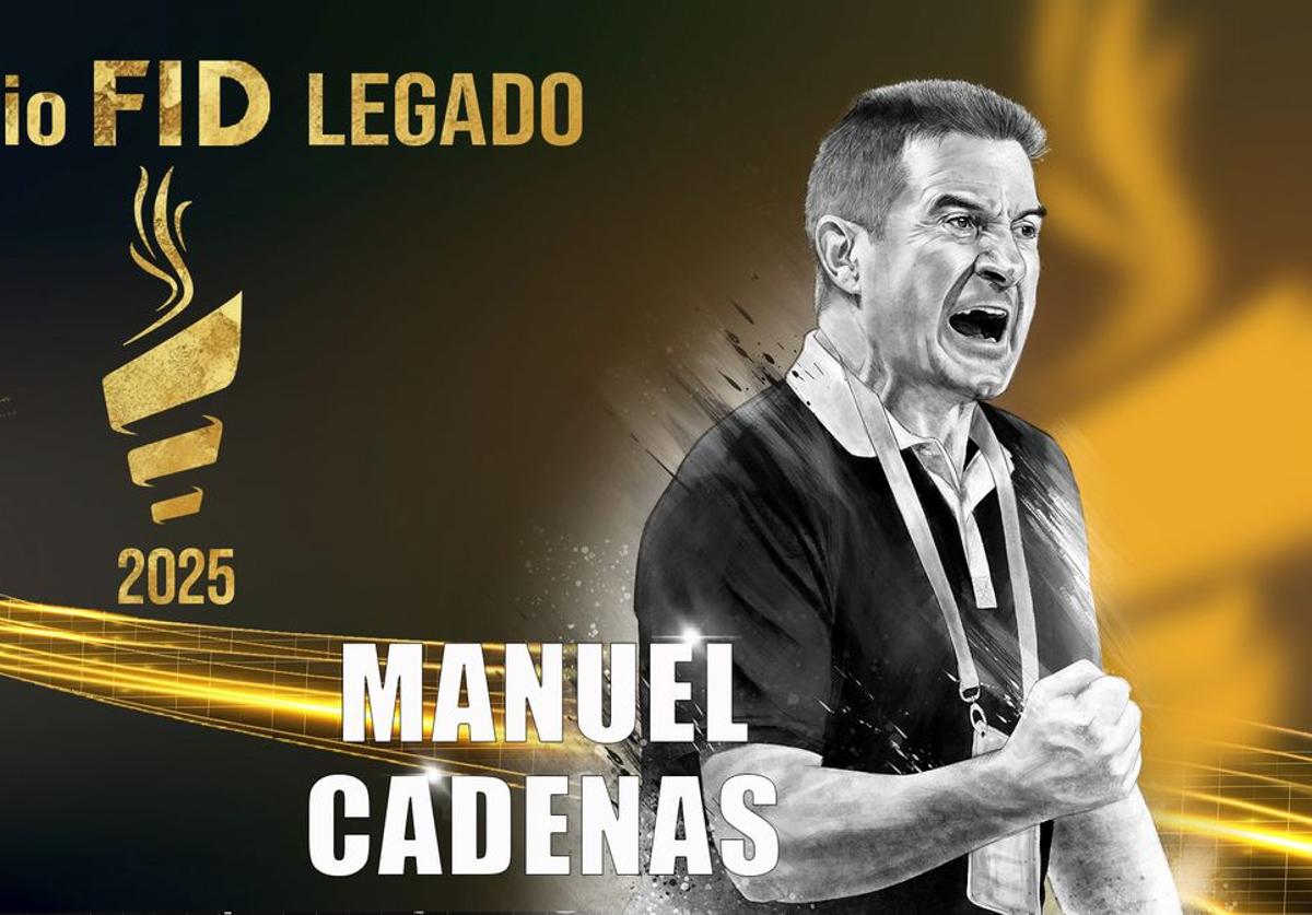 Cartel anunciador del premio a Manolo Cadenas.