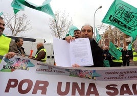 Una protesta del sindicato de Uscal.