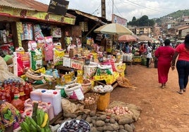 Uno de los mercados de la ciudad de Dschang