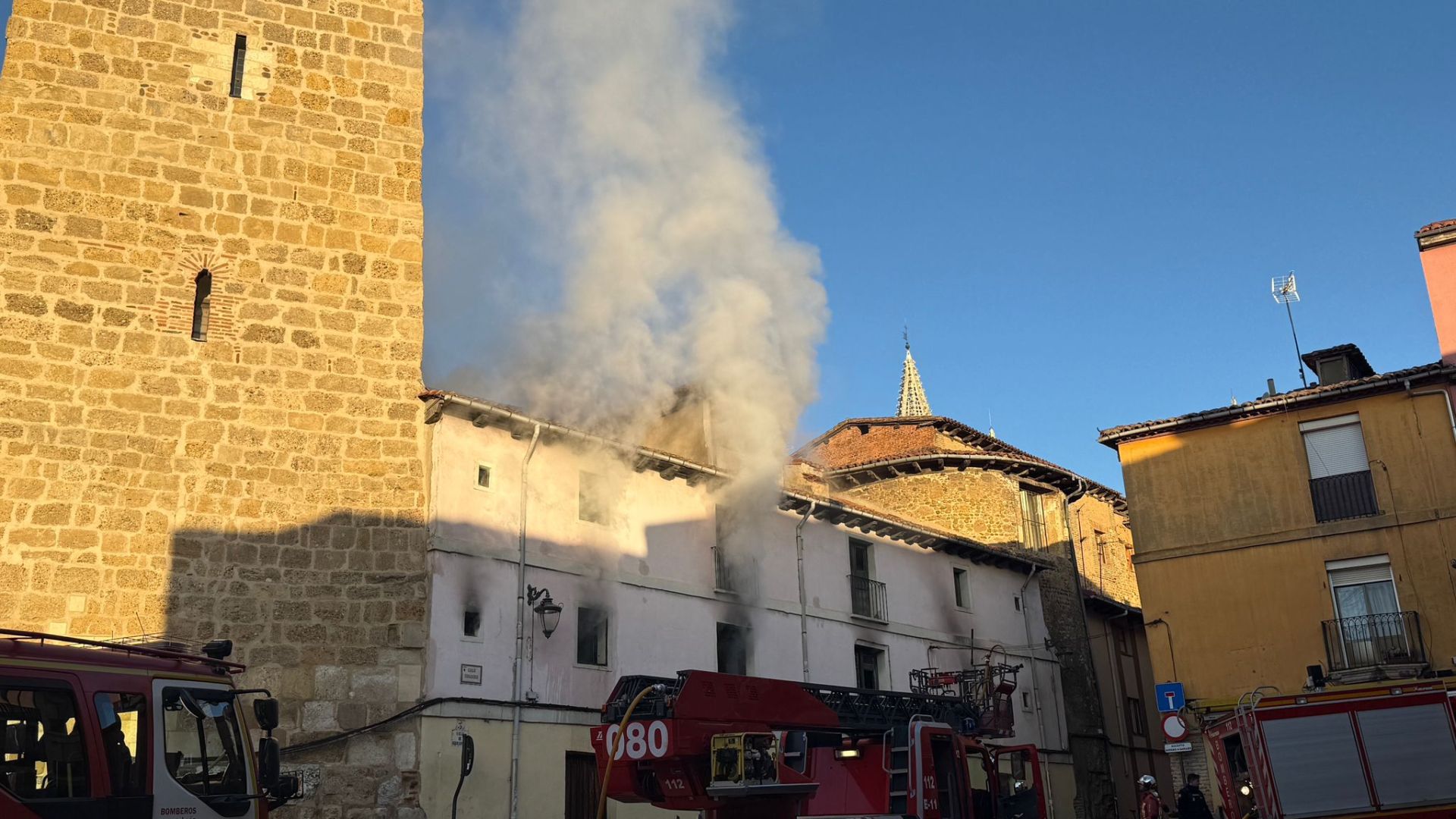 Incendio en una vivienda okupada de León