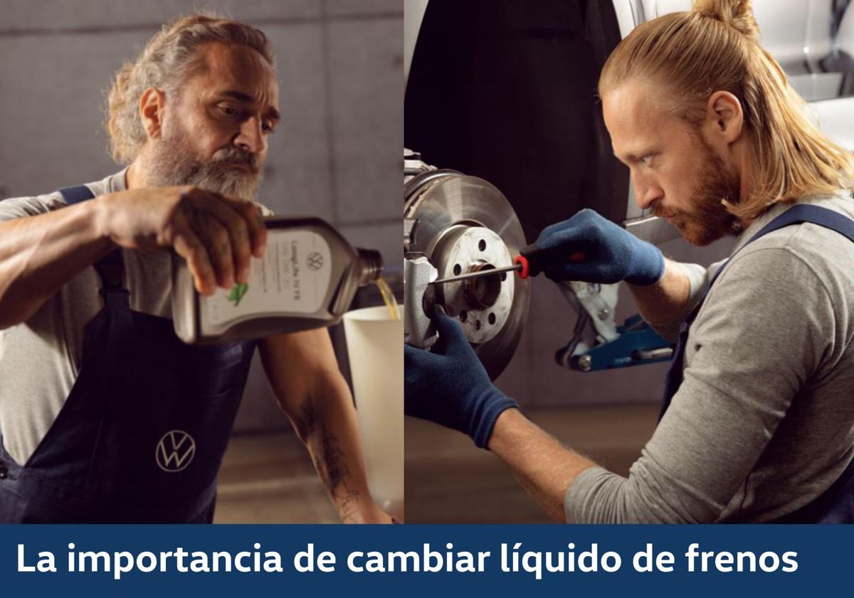 Imagen del cambio del líquido de frenos en un automóvil